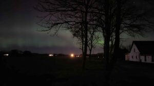 Nordlys over Tjørring den 27. februar 2023