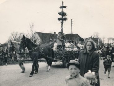 Majstangen ankommer til Erritsø 1955