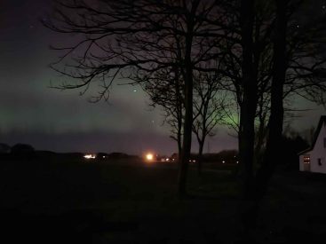 Nordlys over Tjørring den 27. februar 2023